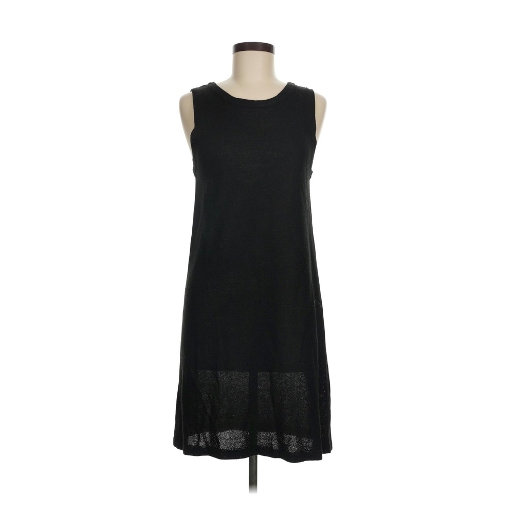 Banana Republic Womens Black Sleeveless Knit Shift Dress Size M Rayon Blend